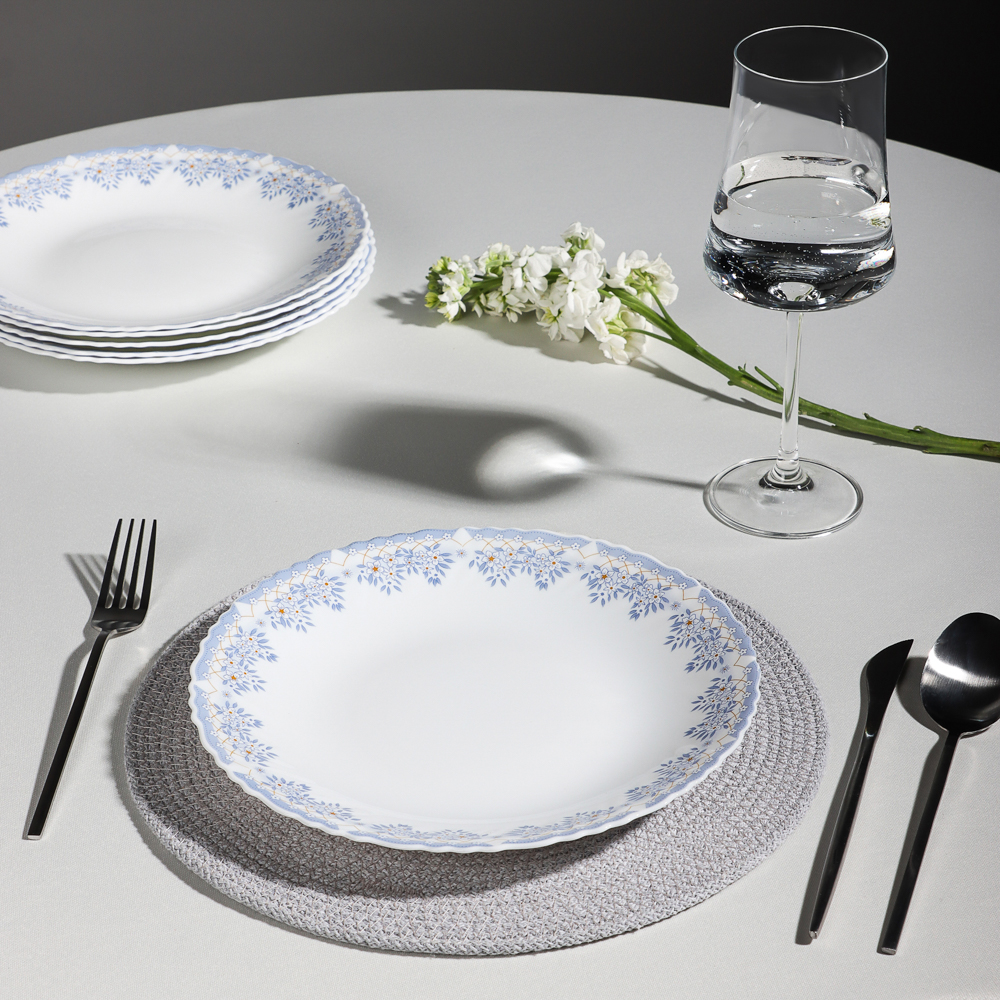 MILLIMI Аполлон2 Набор столовой посуды 19 пр., опаловое стекло, 218, арт.№ 818-011