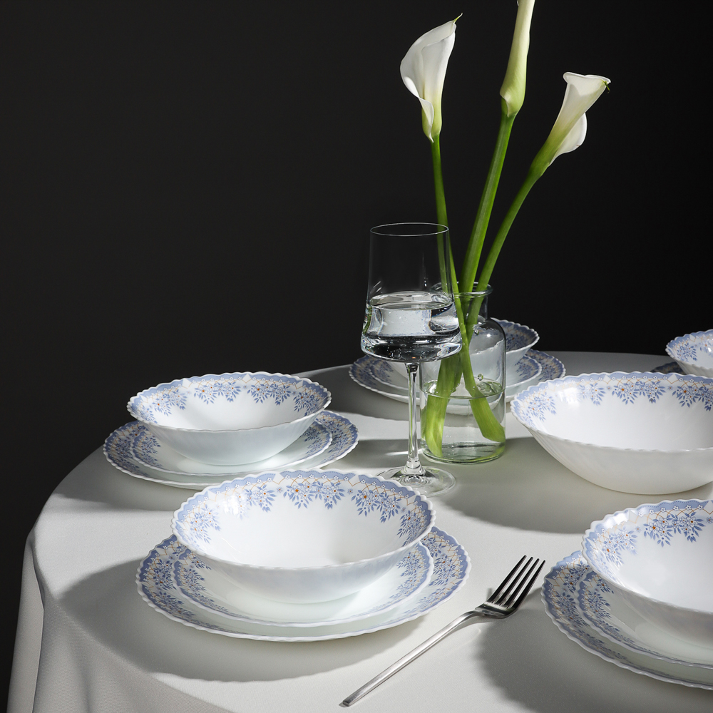 MILLIMI Аполлон2 Набор столовой посуды 19 пр., опаловое стекло, 218, арт.№ 818-011