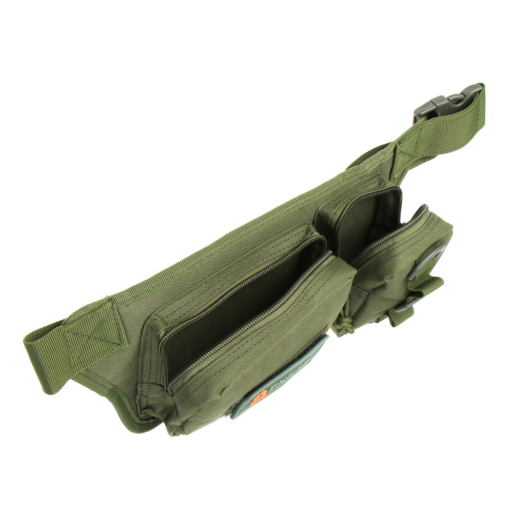 РУССО ТУРИСТО Сумка поясная тактическая, 3 отделения с разгрузочными кольцами, полиэстер, арт.№ 118-180