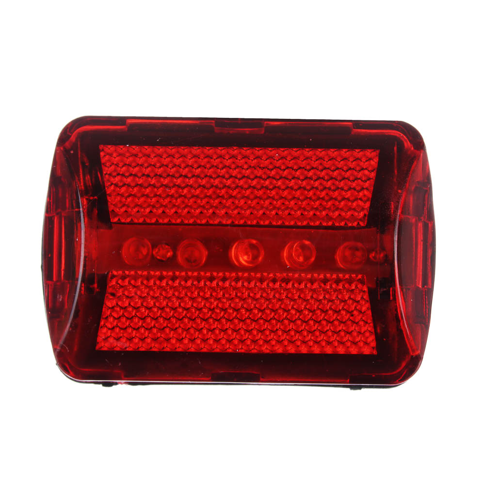 SILAPRO Фонарь велосипедный задний 7 режимов, 5LED, 2xАА, 6х4.5х3см, пластик, арт.№ 195-015