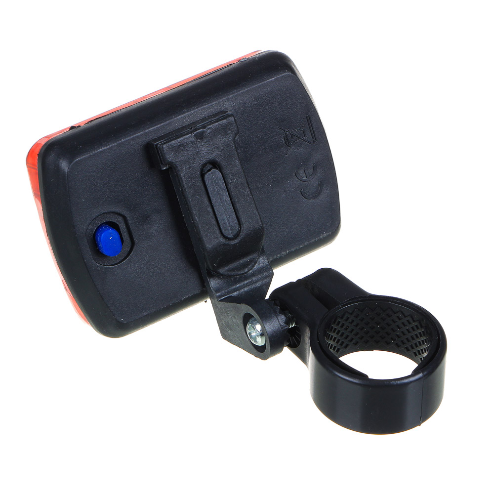 SILAPRO Фонарь велосипедный задний 7 режимов, 5LED, 2xАА, 6х4.5х3см, пластик, арт.№ 195-015