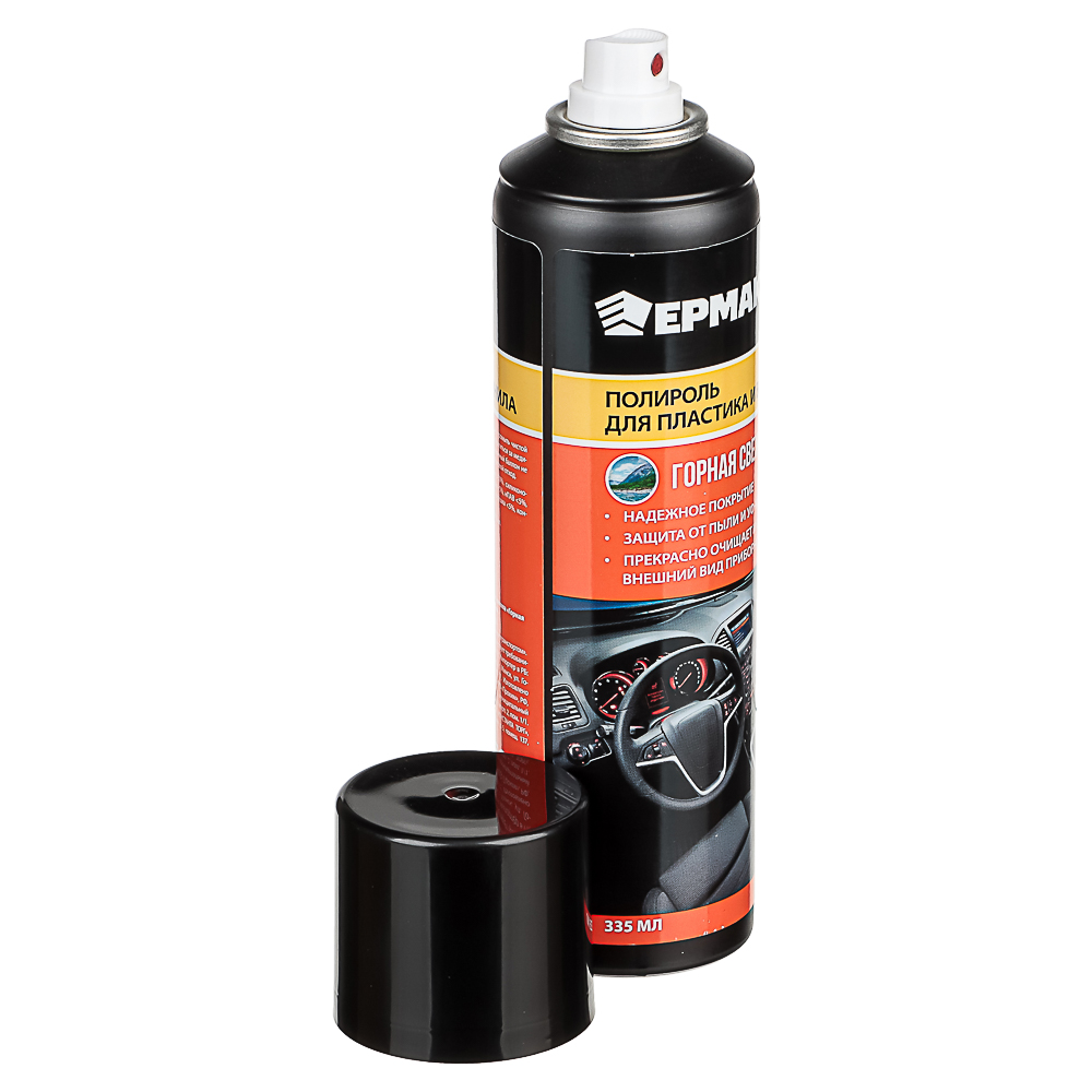 ЕРМАК / NG Полироль пластика, винила "гор.свеж."(аэрозоль) 335 мл., арт.№ 727-103