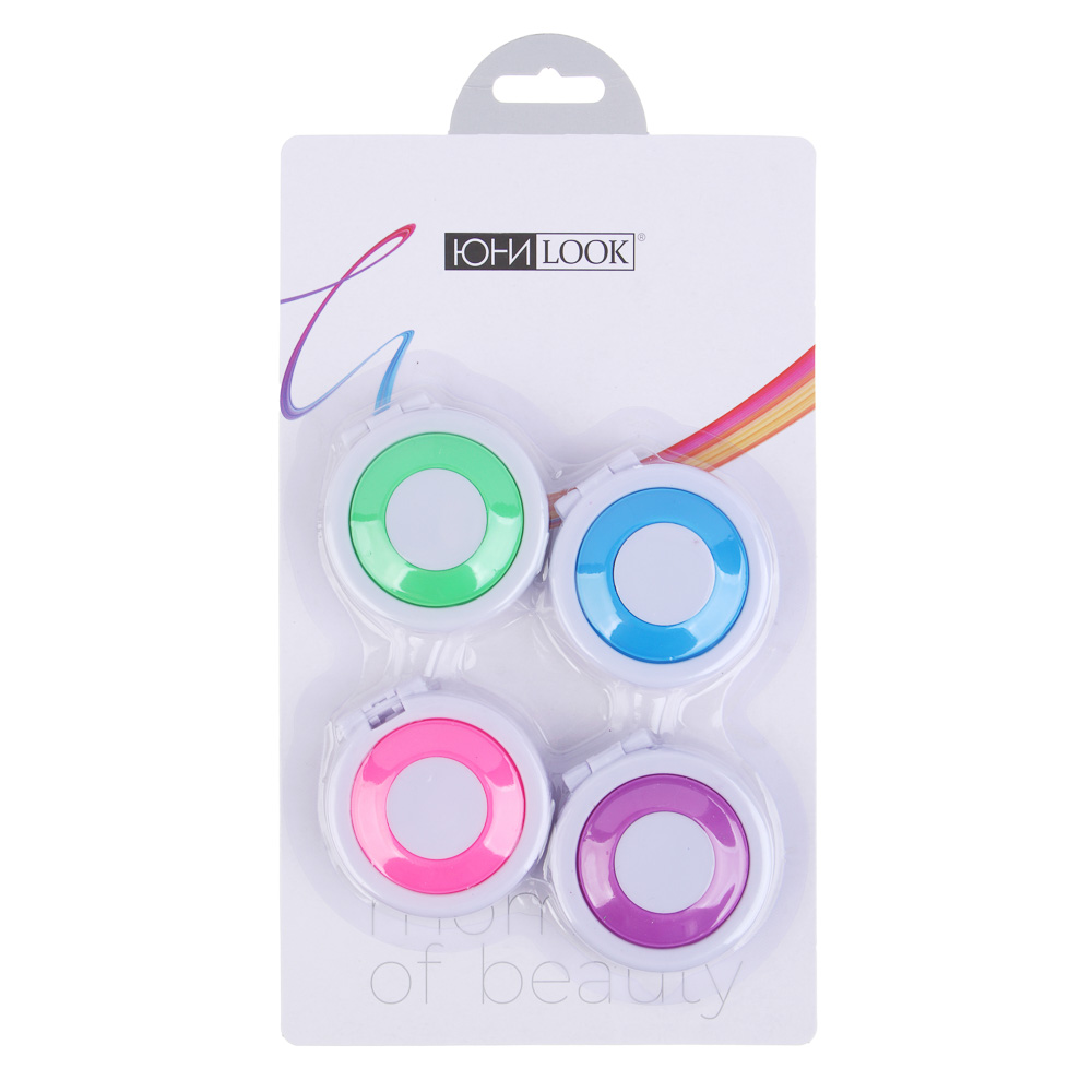 Набор мелков для окрашивания волос ЮНИLOOK 4шт, круглые, 4 цвета, ACS-77, арт.№ 323-024