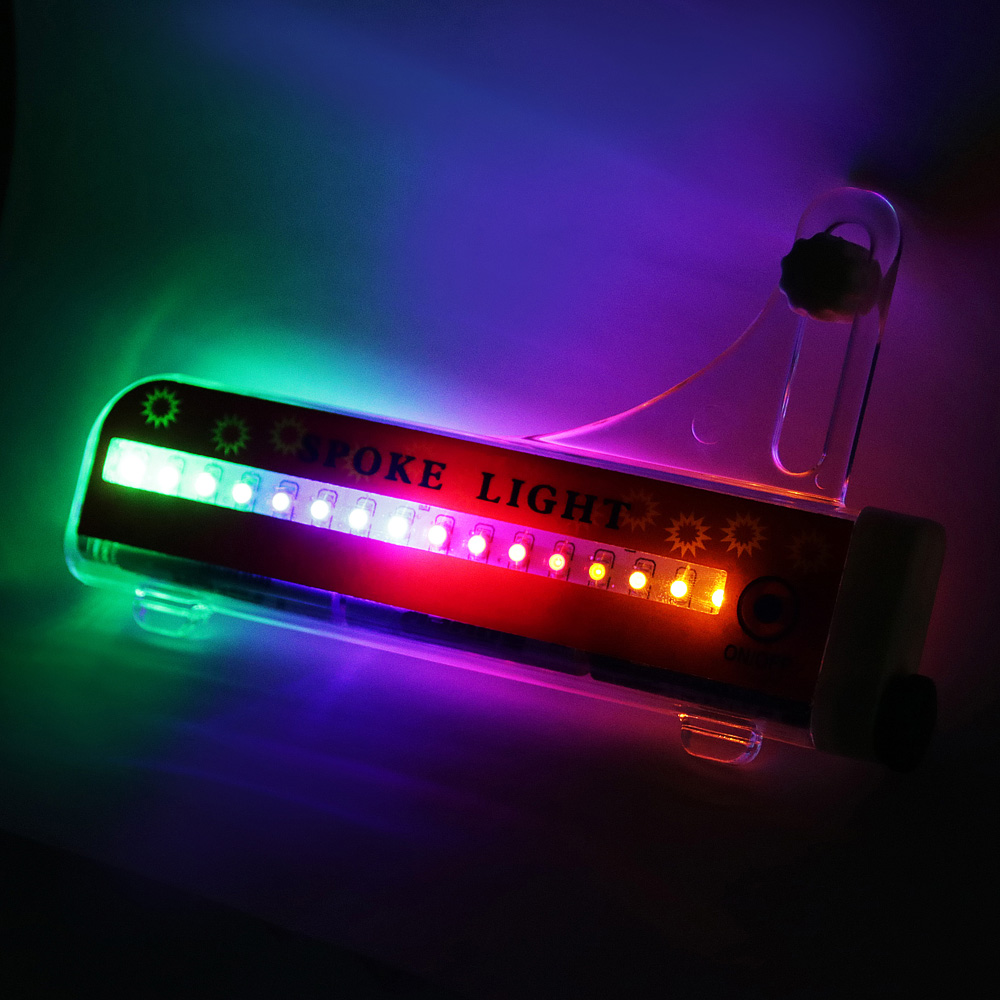 SILAPRO Фонарь на спицы велосипедный, 32LED, 32 узора, металл, пластик, арт.№ 195-091