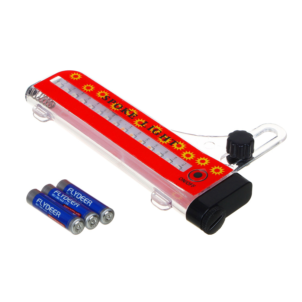 SILAPRO Фонарь на спицы велосипедный, 32LED, 32 узора, металл, пластик, арт.№ 195-091