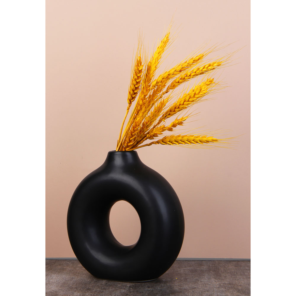 VETTA Вазон, 15,5x15x6 см, керамика, чёрный, арт.№ 463-483