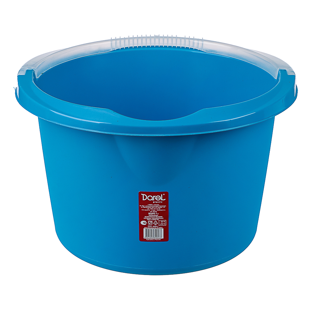 Ведро 7л, пищевой пластик, арт.№ 407-096