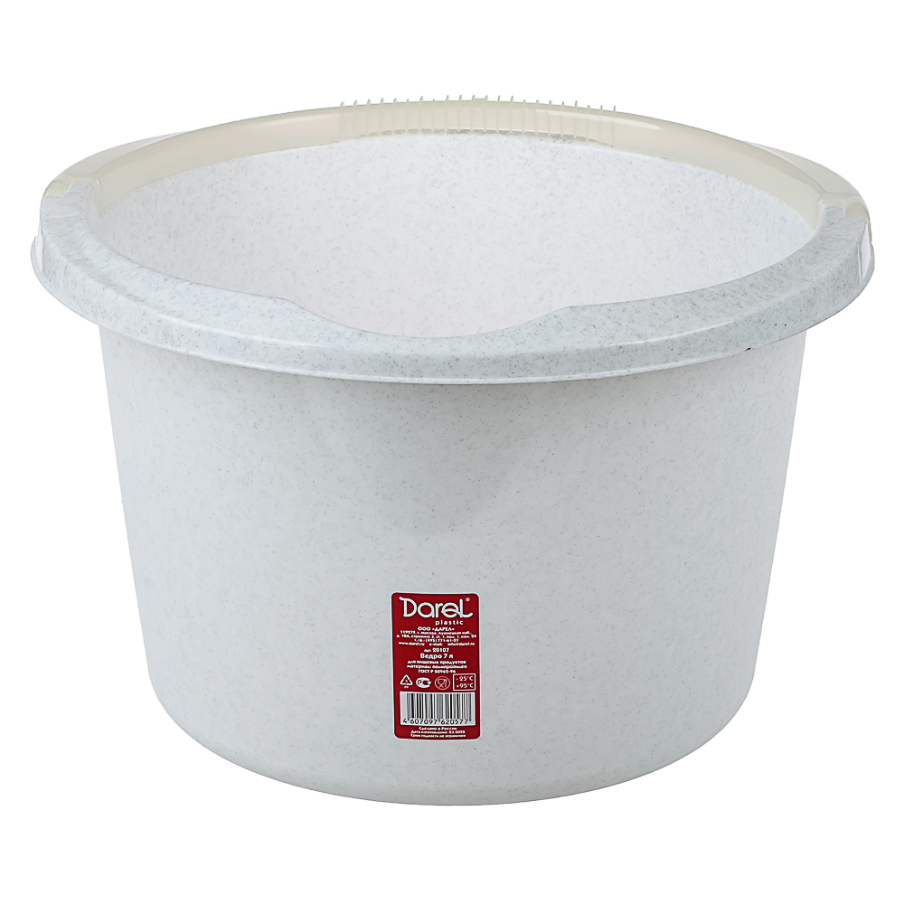 Ведро 7л, пищевой пластик, арт.№ 407-096