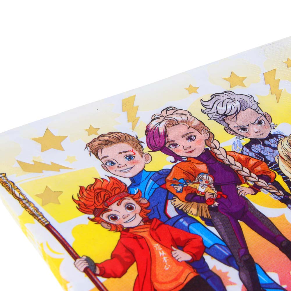 BY Набор салфеток бумажных трехслойных с фольгированным слоем, 12 шт, 33х33 см, Поздравляем, арт.№ 530-014