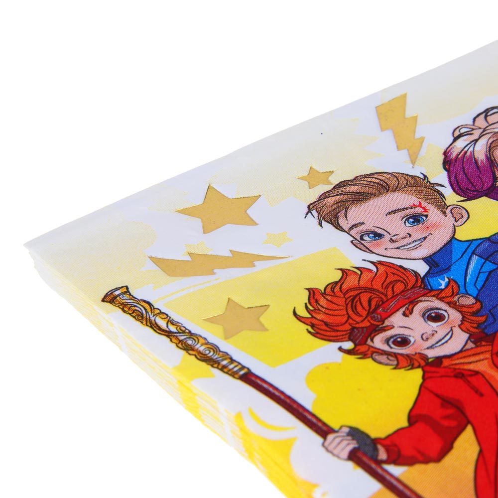 BY Набор салфеток бумажных трехслойных с фольгированным слоем, 12 шт, 33х33 см, Поздравляем, арт.№ 530-014