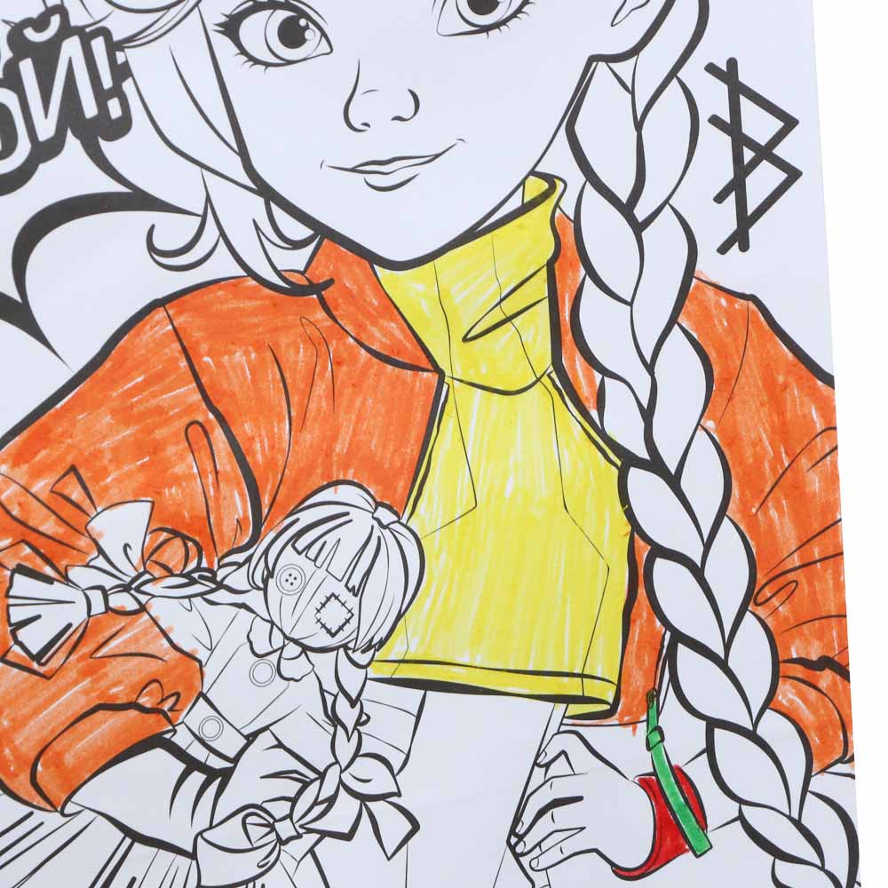 BY Набор пакетов для раскрашивания, 2 шт + фломастеры, 5шт, 27x21x11см, 2 вида набора, арт.№ 507-055