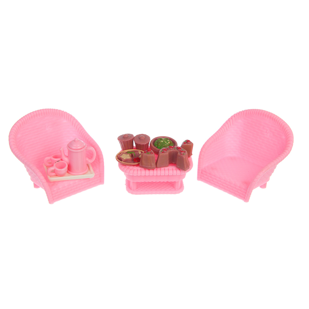 ИГРОЛЕНД Набор мебели для кукол, ABS, 13,5х14,2х7,3см, 6-8 дизайнов, арт.№ 278-107