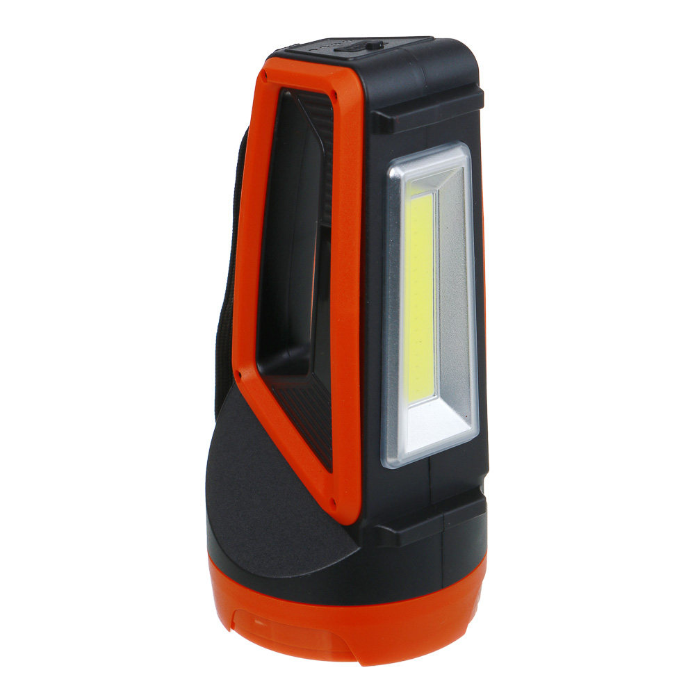 Фонарь прожектор тм ЕРМАК, LED + COB, 6 режимов, 2400мАч, USB кабель, 9х9х20см, пластик, арт.№ 223-073