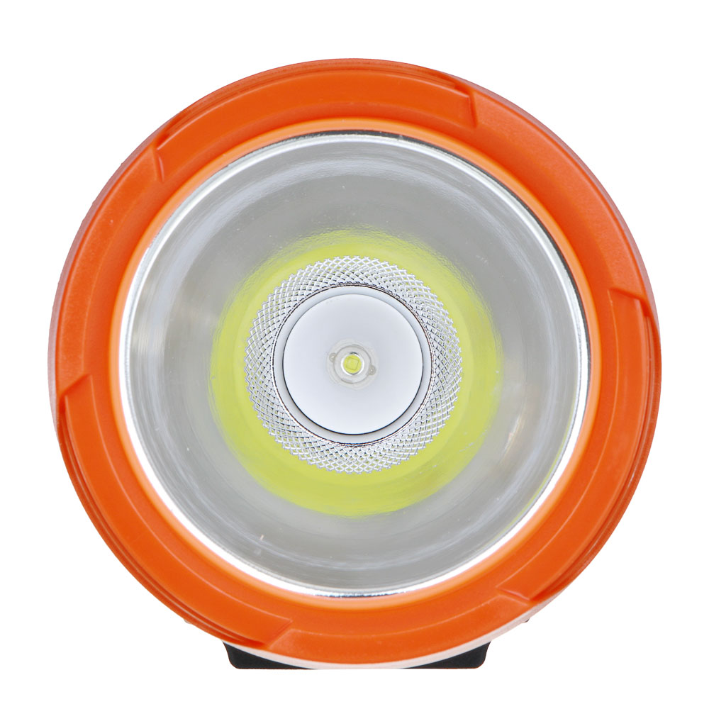 Фонарь прожектор тм ЕРМАК, LED + COB, 6 режимов, 2400мАч, USB кабель, 9х9х20см, пластик, арт.№ 223-073