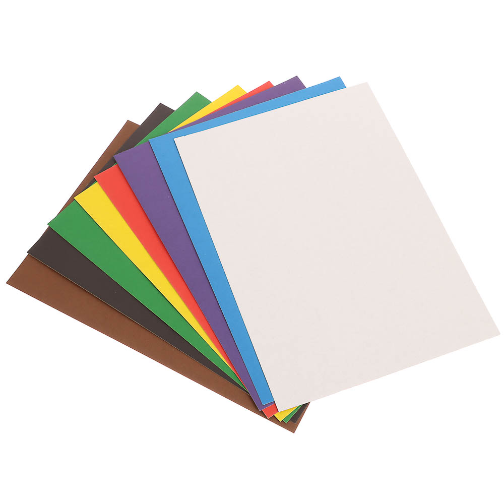 Картон цветной ClipStudio А4, 8 л., 8 цв., немелованный,  в карт. папке, арт.№ 558-069