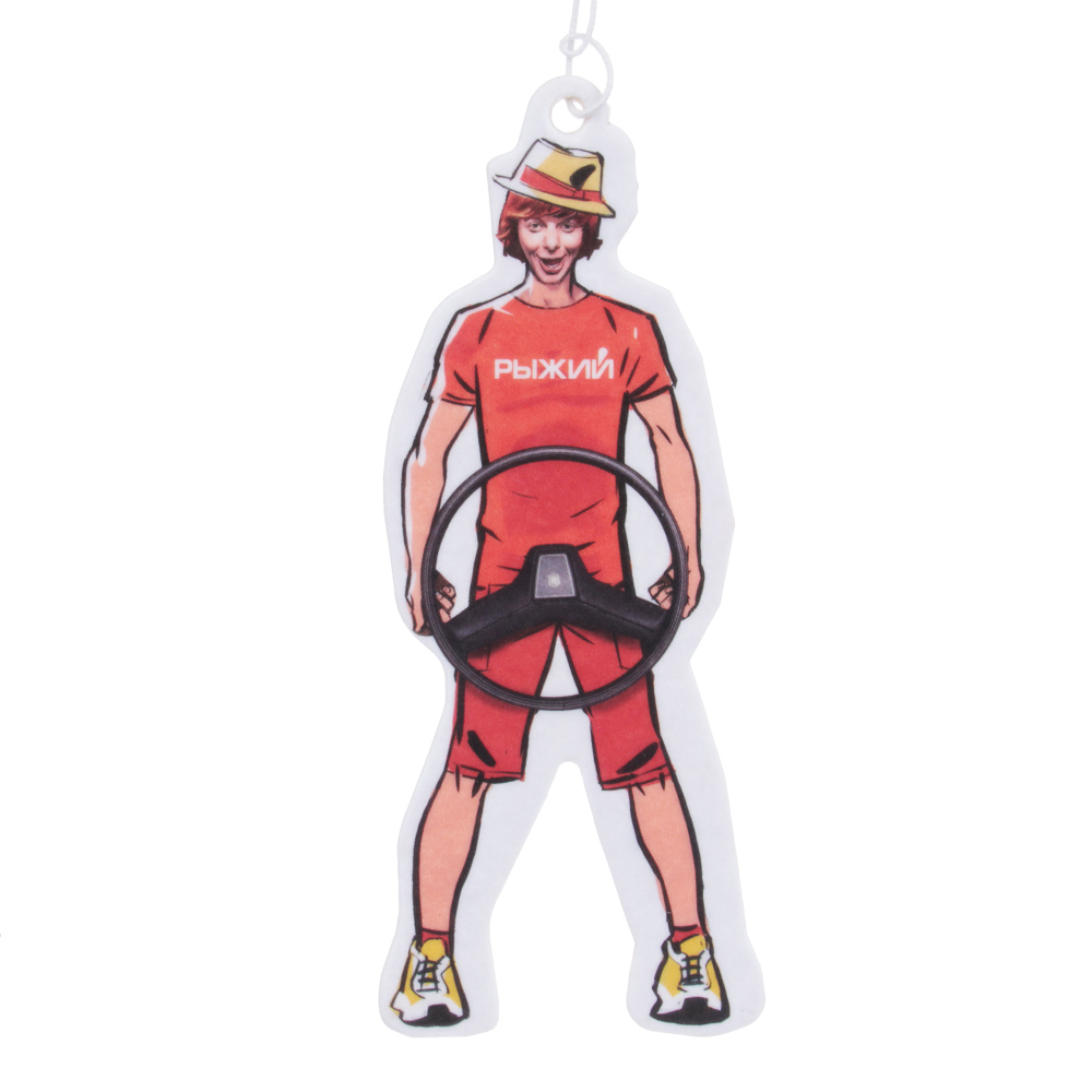 NEW GALAXY Ароматизатор бумажный "Рыжий", Бабл Гам, Ваниль, Новая машина, Арбуз, арт.№ 794-604