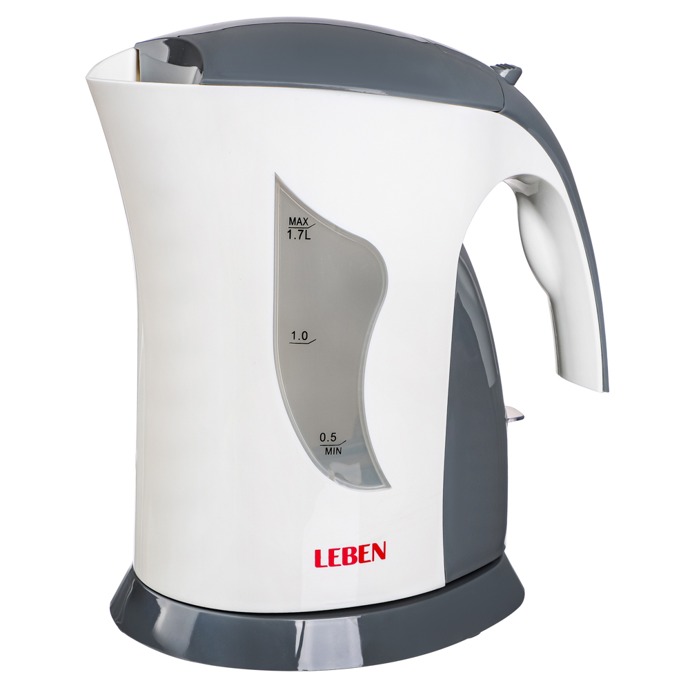 LEBEN Чайник электрический 1,7л, 1850Вт, спиральный нагр.элемент, арт.№ 291-869