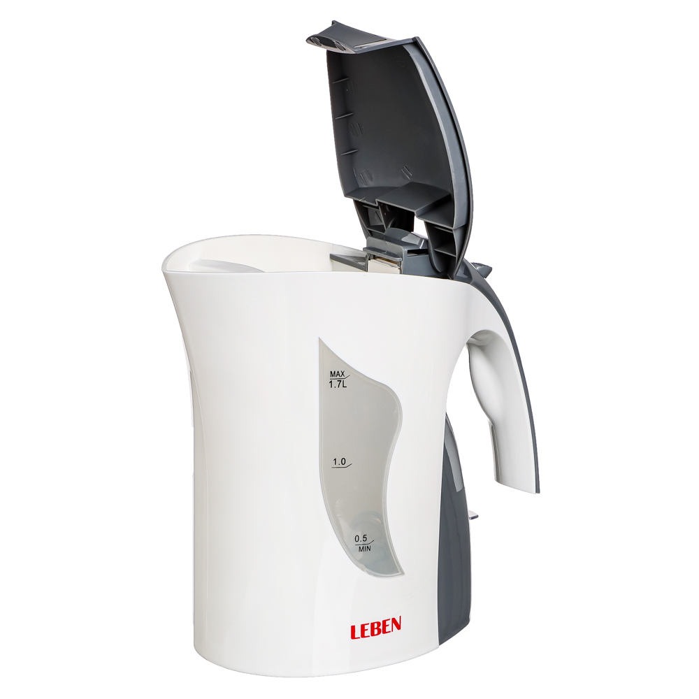 LEBEN Чайник электрический 1,7л, 1850Вт, спиральный нагр.элемент, арт.№ 291-869