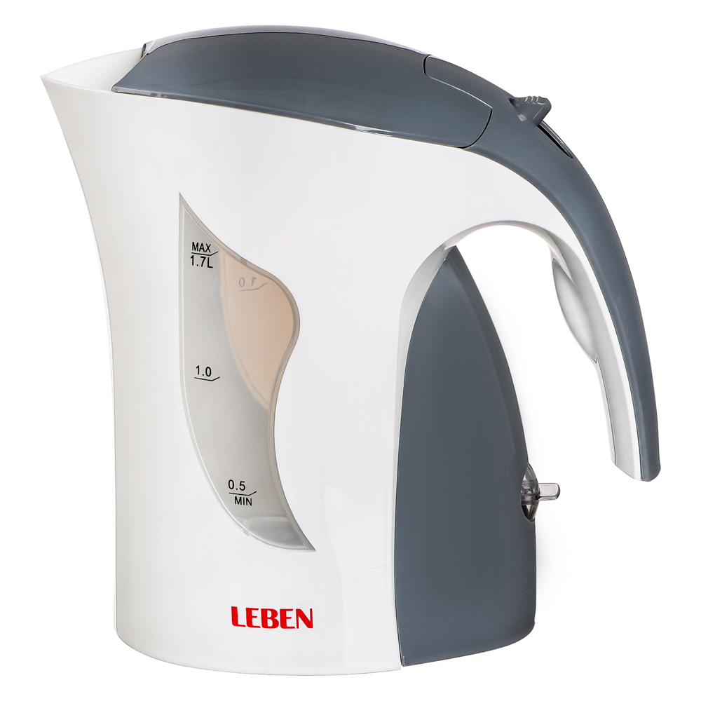 LEBEN Чайник электрический 1,7л, 1850Вт, спиральный нагр.элемент, арт.№ 291-869