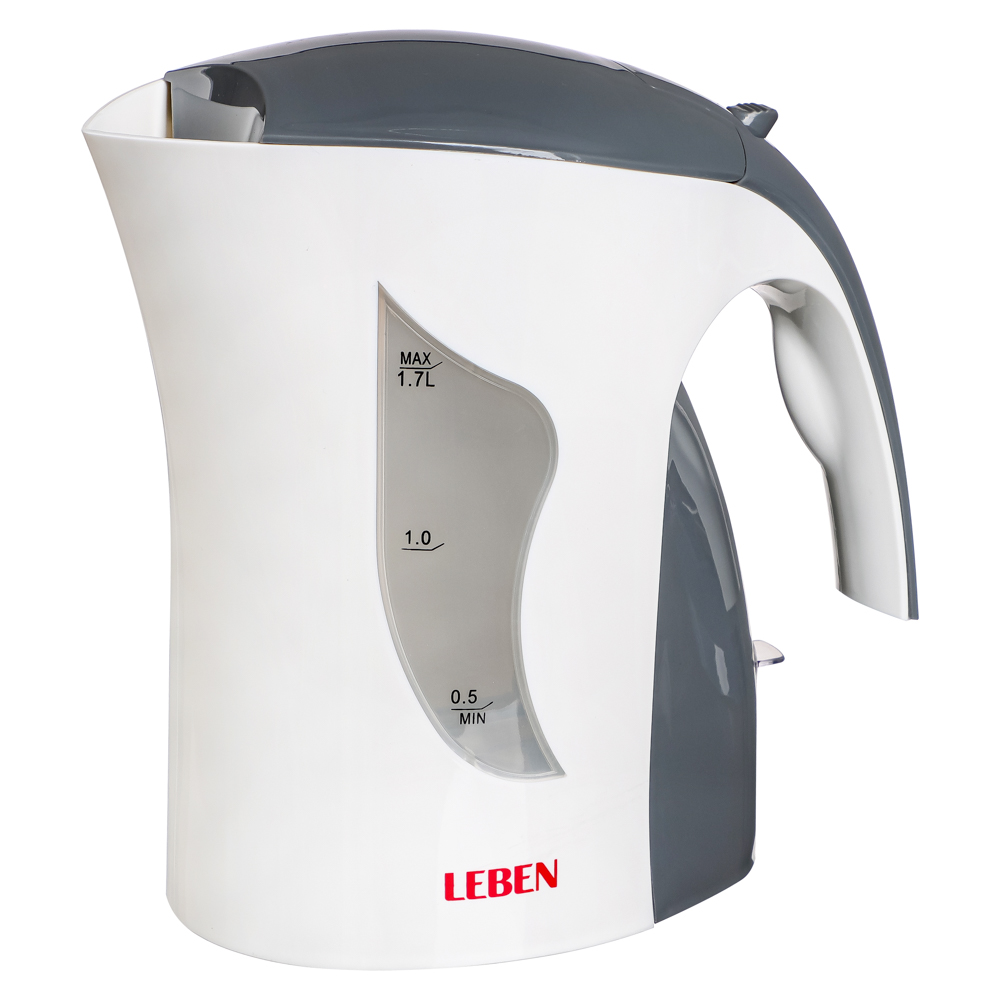 LEBEN Чайник электрический 1,7л, 1850Вт, спиральный нагр.элемент, арт.№ 291-869