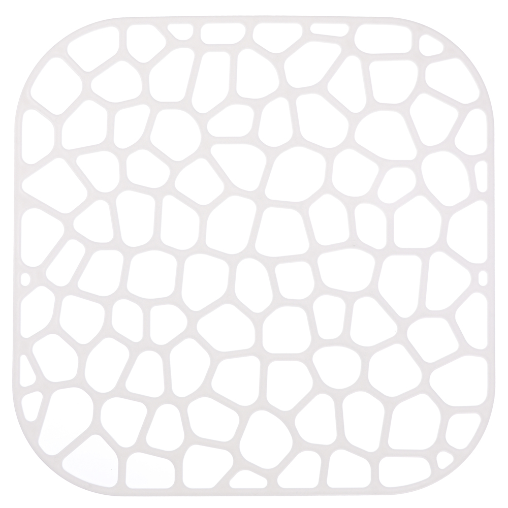 Решетка в раковину, 30х30см, пластик, цвет белый, арт.№ 411-038