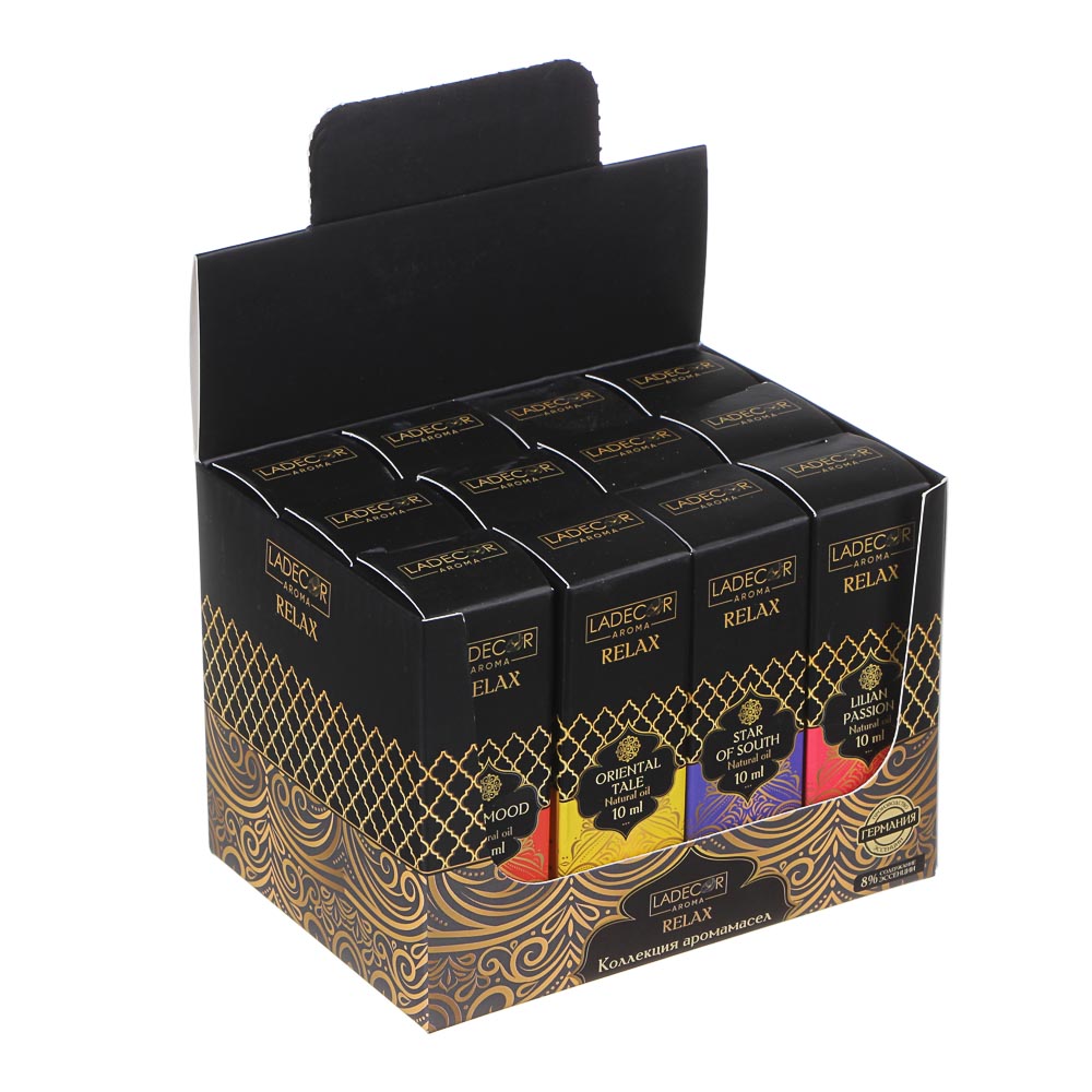 LADECOR Аромамасло Релакс 10мл, 12 ароматов, арт.№ 425-182
