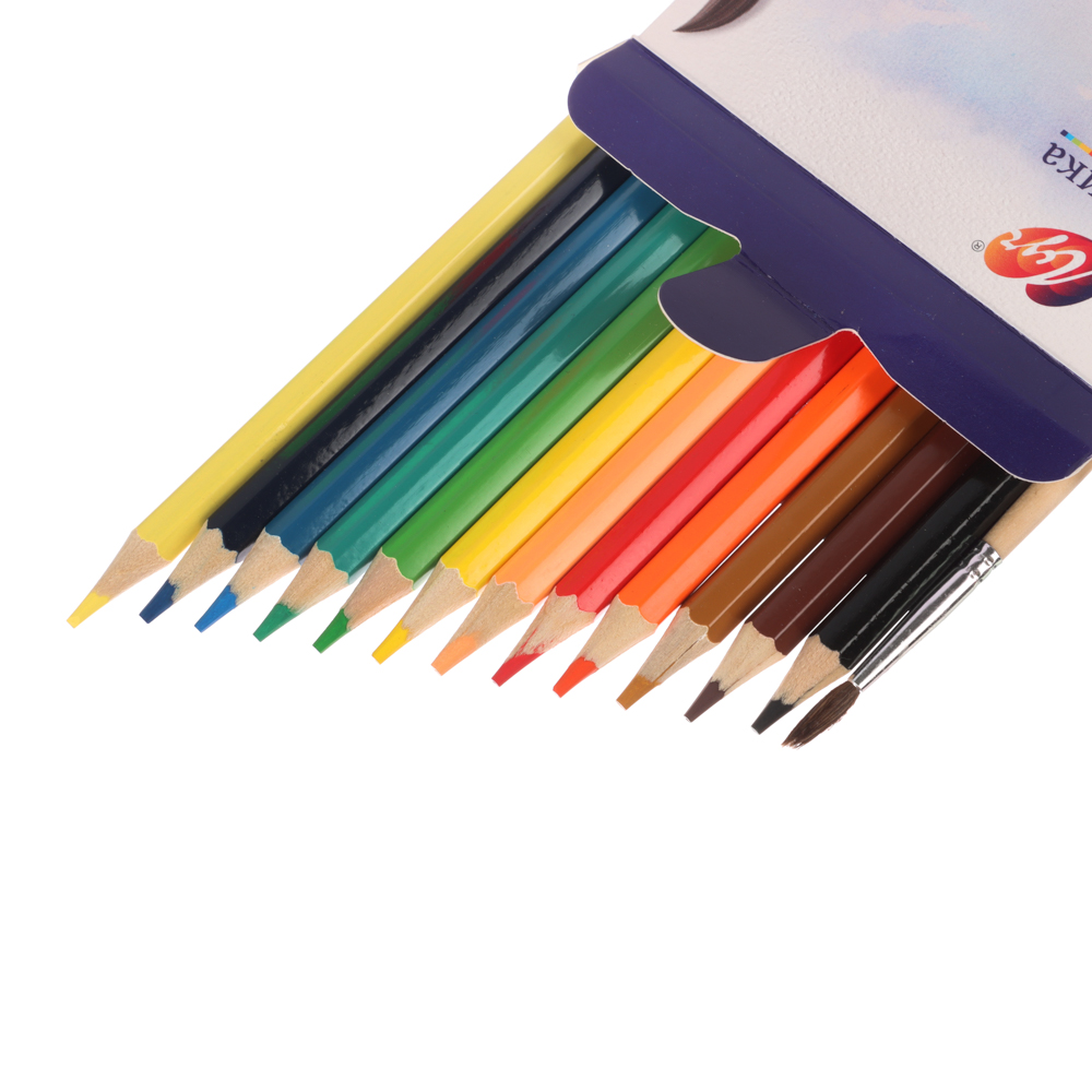 Карандаши акварельные "Классика цвета" 12цв. с кистью, арт.№ 228-211