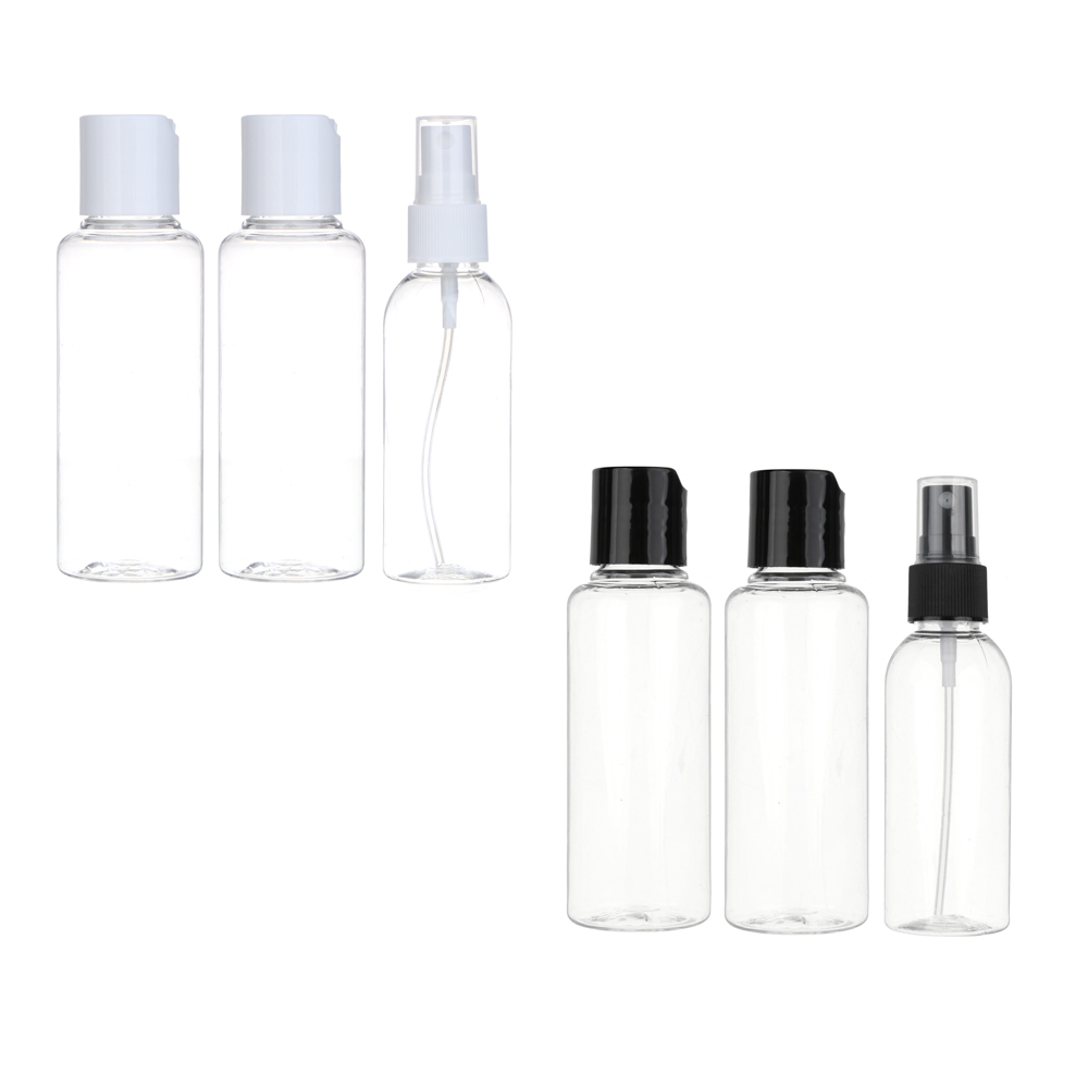 Набор бутылочек 3шт (2шт - 100мл, 1шт - 80мл) тм ЮНИLOOK, пластик, 2 цвета МС-02, арт.№ 305-149