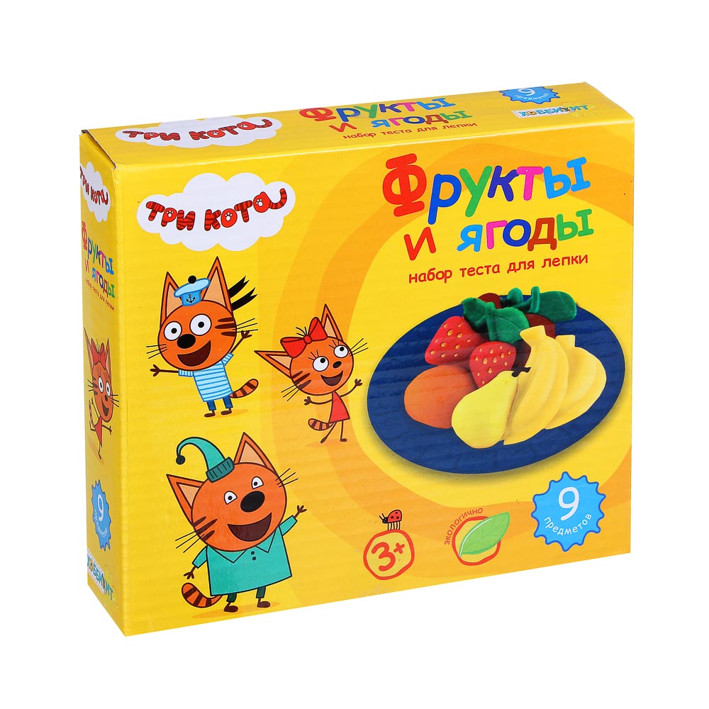 ХОББИХИТ Набор для лепки Юный кулинар мини "Три кота", 8 пр., полимер, 17х15х4см, 3 дизайна, арт.№ 289-148