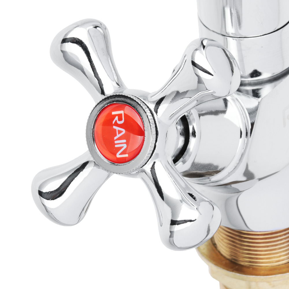 RAIN Смеситель для кухни Нефрит, высокий, гайка, латунь, кран-буксы 1/2, арт.№ 561-261