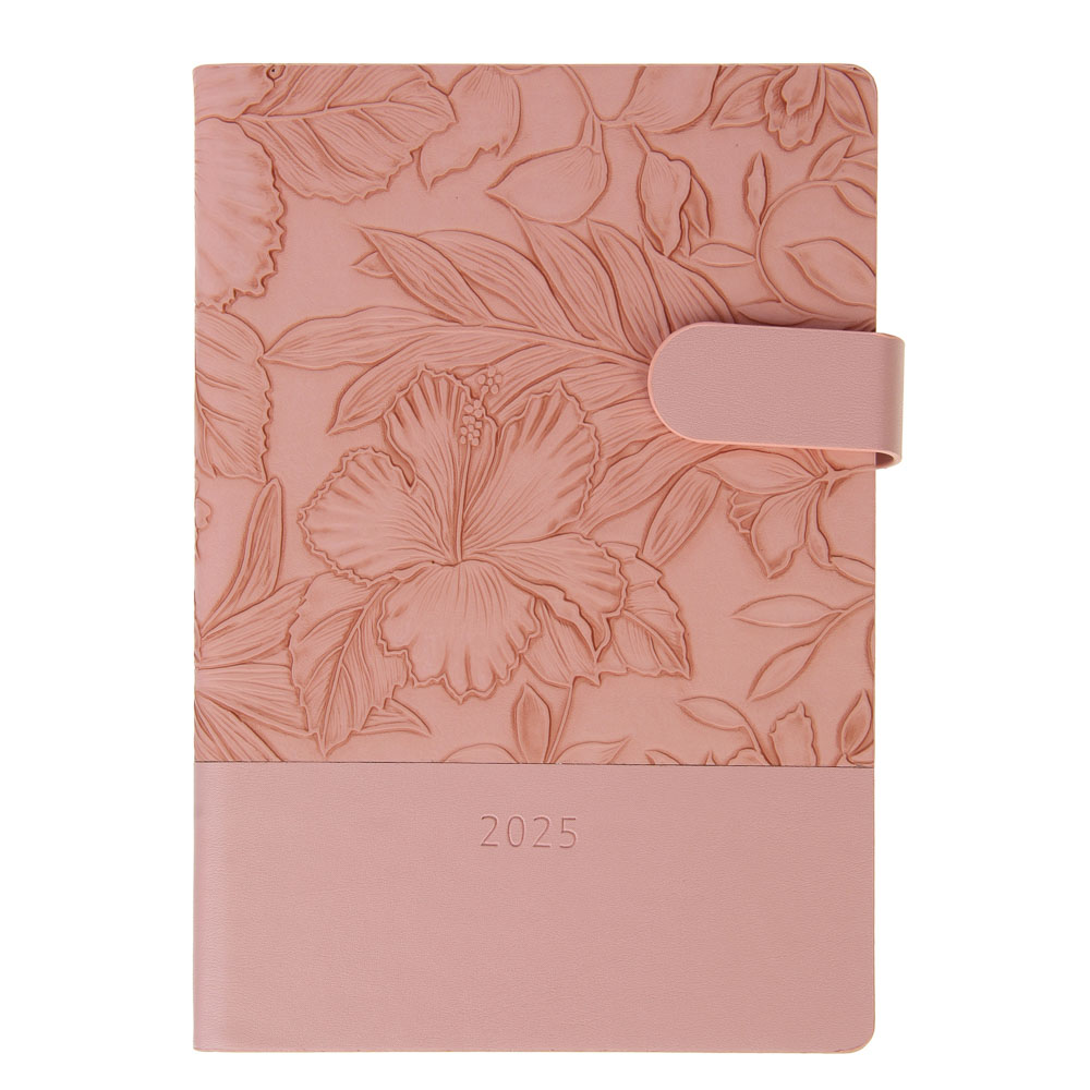 Ежедневник на 2025 "ТИЗАН" А5, 352 стр., твердая обложка с поролоном, иск.кожа, магнитная застежка, коричневый, арт.№ 572-245