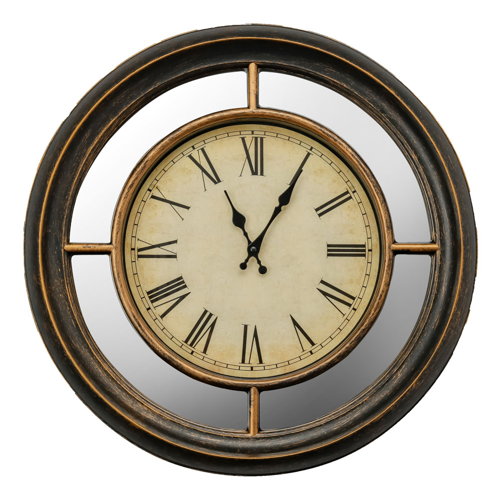 LADECOR CHRONO Часы настенные, пластик, стекло, 55,6x55,6x7,5 см, 1xAA, цвет золотой, арт.№ 581-961