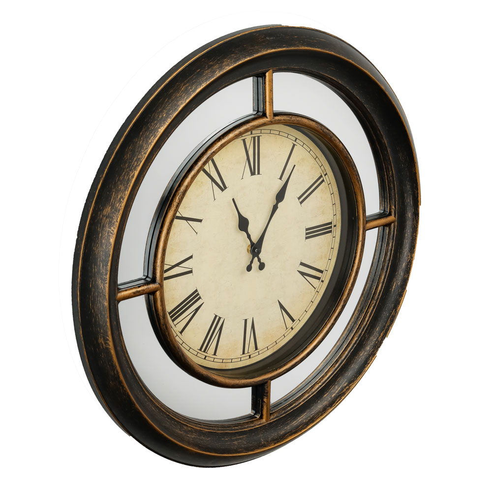 LADECOR CHRONO Часы настенные, пластик, стекло, 55,6x55,6x7,5 см, 1xAA, цвет золотой, арт.№ 581-961