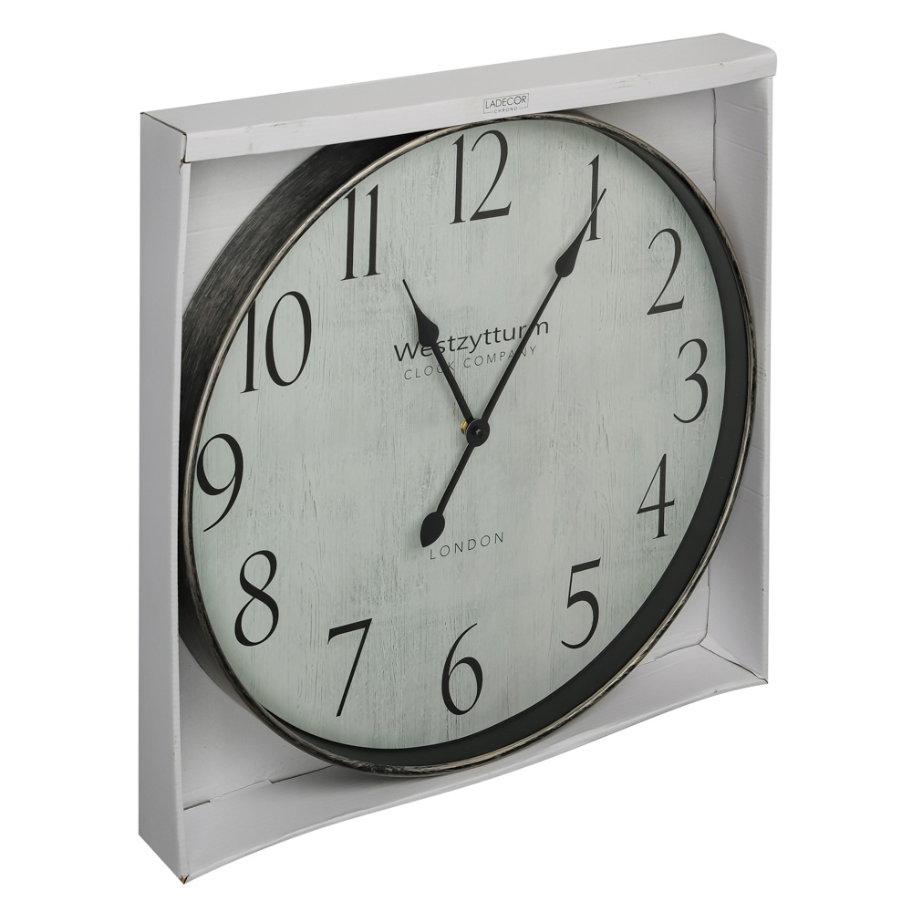 LADECOR CHRONO Часы настенные, пластик, 50,6x50,6x5 см, 1xAA, цвет серый, арт.2, арт.№ 581-965