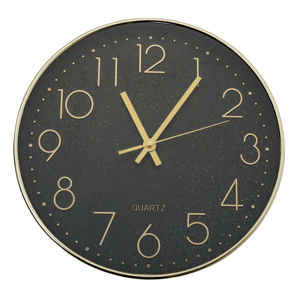 LADECOR CHRONO Часы настенные, пластик, 29,3x29,3x5 см, 1xAA, цвет серый космос, арт.№ 581-975