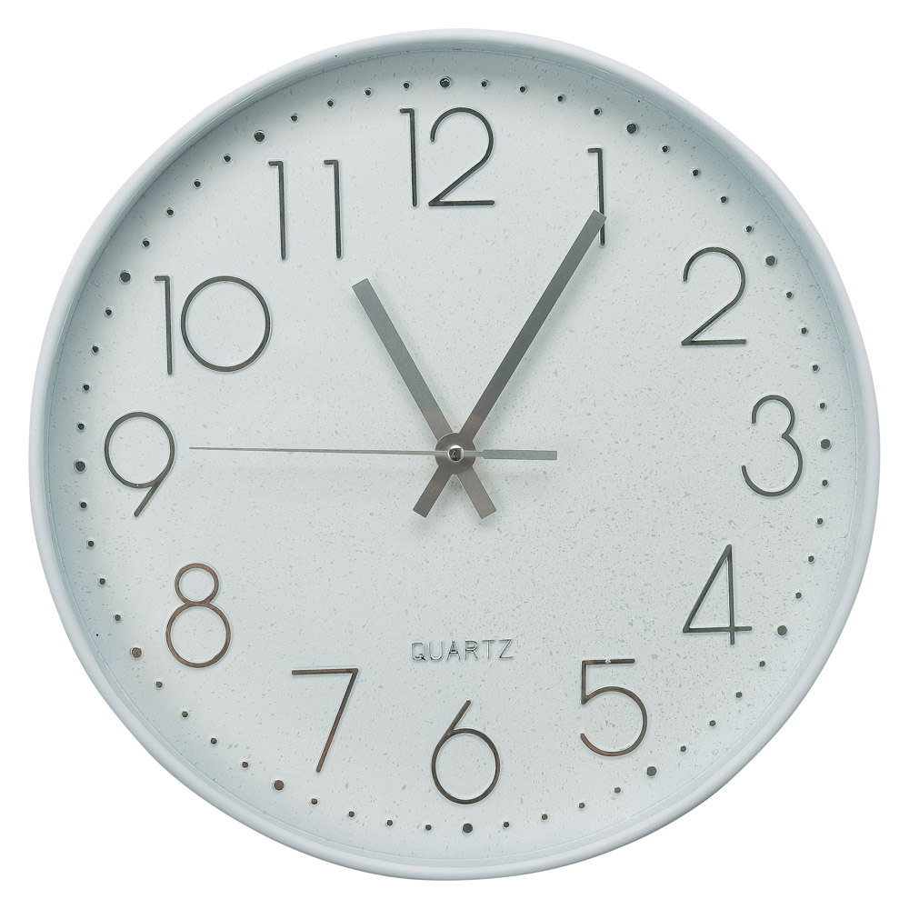 LADECOR CHRONO Часы настенные, пластик, 29,3x29,3x5 см, 1xAA, цвет белый, арт.№ 581-977