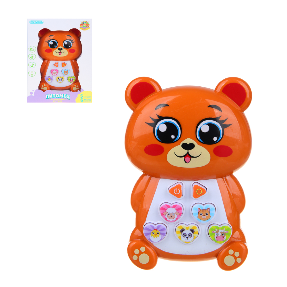 ИГРОЛЕНД Музыкальная игрушка "Питомец", 2хАА, свет, звук, пластик, 14.5х19х5.5см, арт.№ 272-770