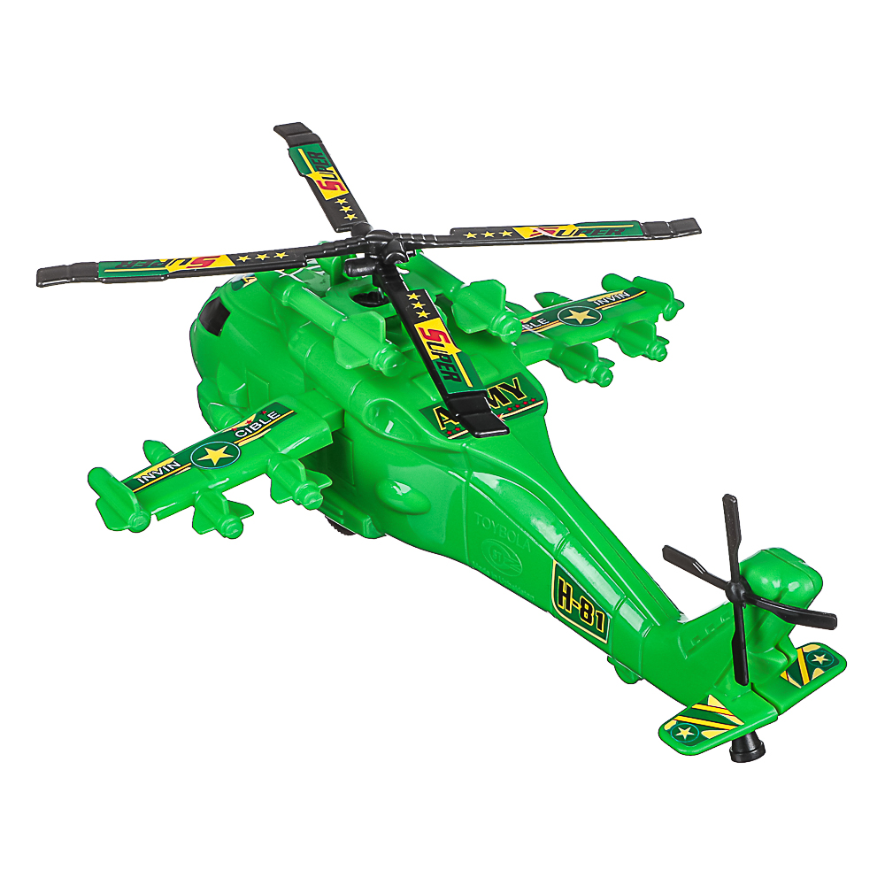 ИГРОЛЕНД Игрушка вертолет заводной, пластик, 16,4x24x8,5 см, 4 дизайна, для детей 3+, арт.№ 292-465