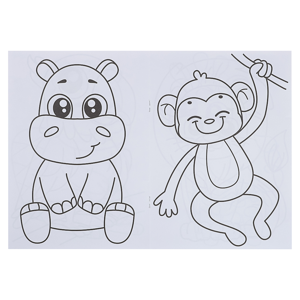 ПРОФ-ПРЕСС Раскраска с мелками, бумага, 16,5х23см, 16 стр, 5 дизайнов, арт.№ 290-381