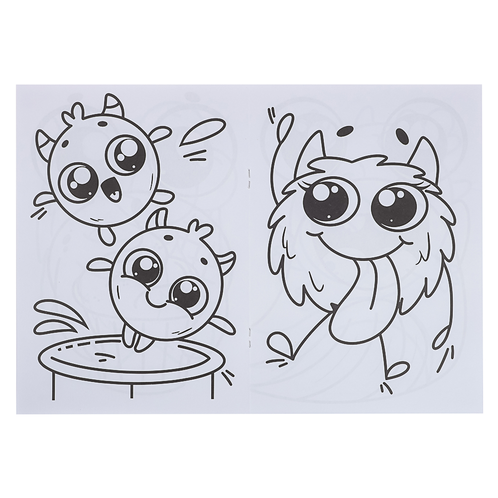 ПРОФ-ПРЕСС Раскраска с мелками, бумага, 16,5х23см, 16 стр, 5 дизайнов, арт.№ 290-381