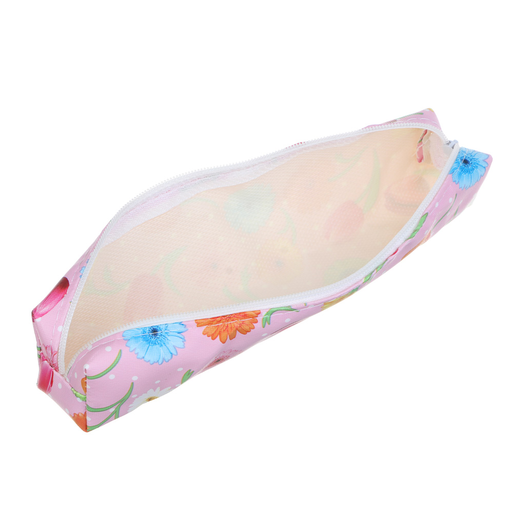 Пенал школьный прямоугольный 18,5х3х3,5 см, ПВХ, 4 дизайна, ПРОМО, арт.№ 238-391