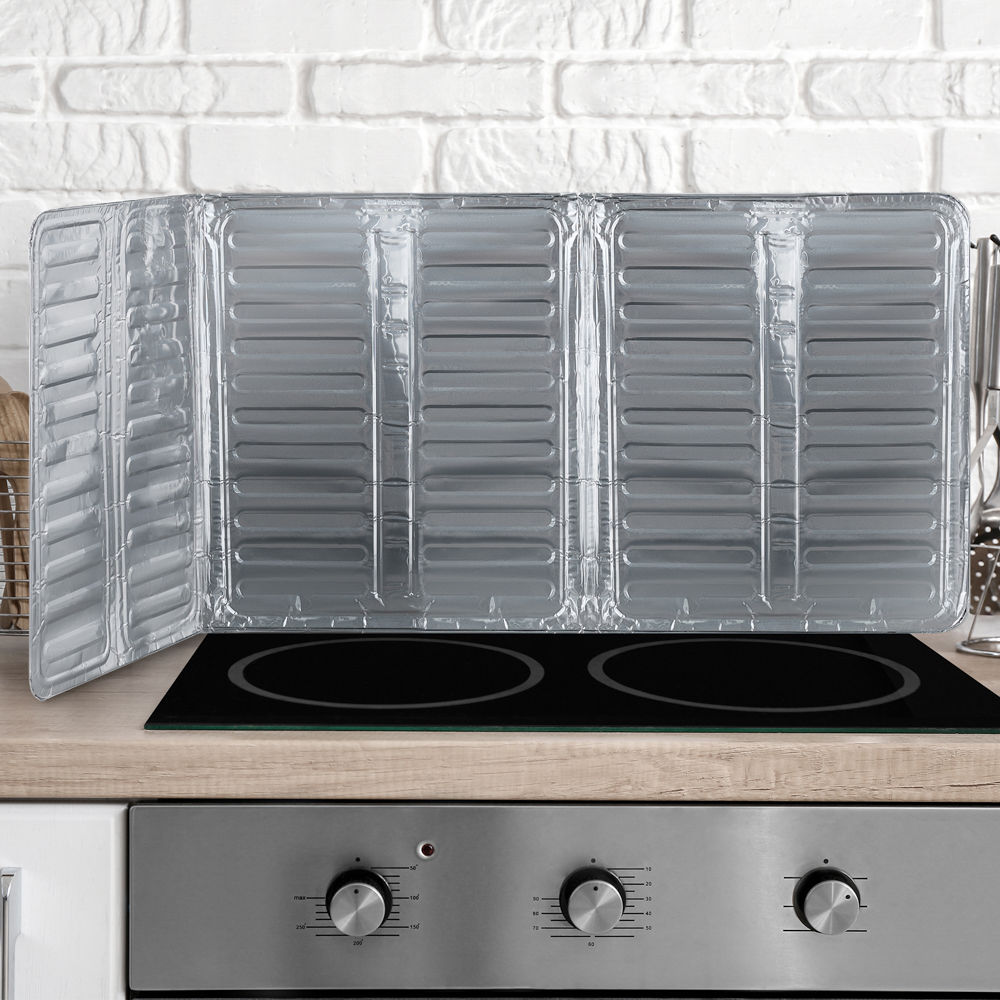 Экран защитный от брызг тм VETTA, 32,5х84см, алюминий, арт.№ 438-209