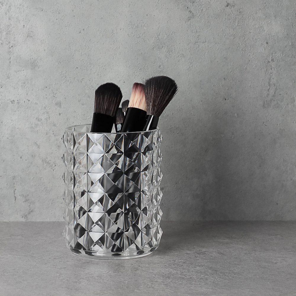 VETTA Стакан для кистей и косметики CRYSTAL, полистирол, 8x8x11 см, арт.№ 463-324