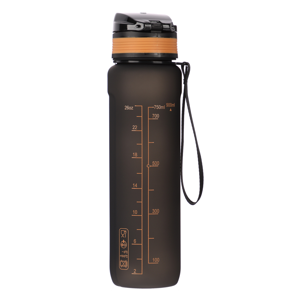 SILAPRO MAX Бутылка спортивная с замком, BLACK, 900мл, PC, арт.№ 088-040