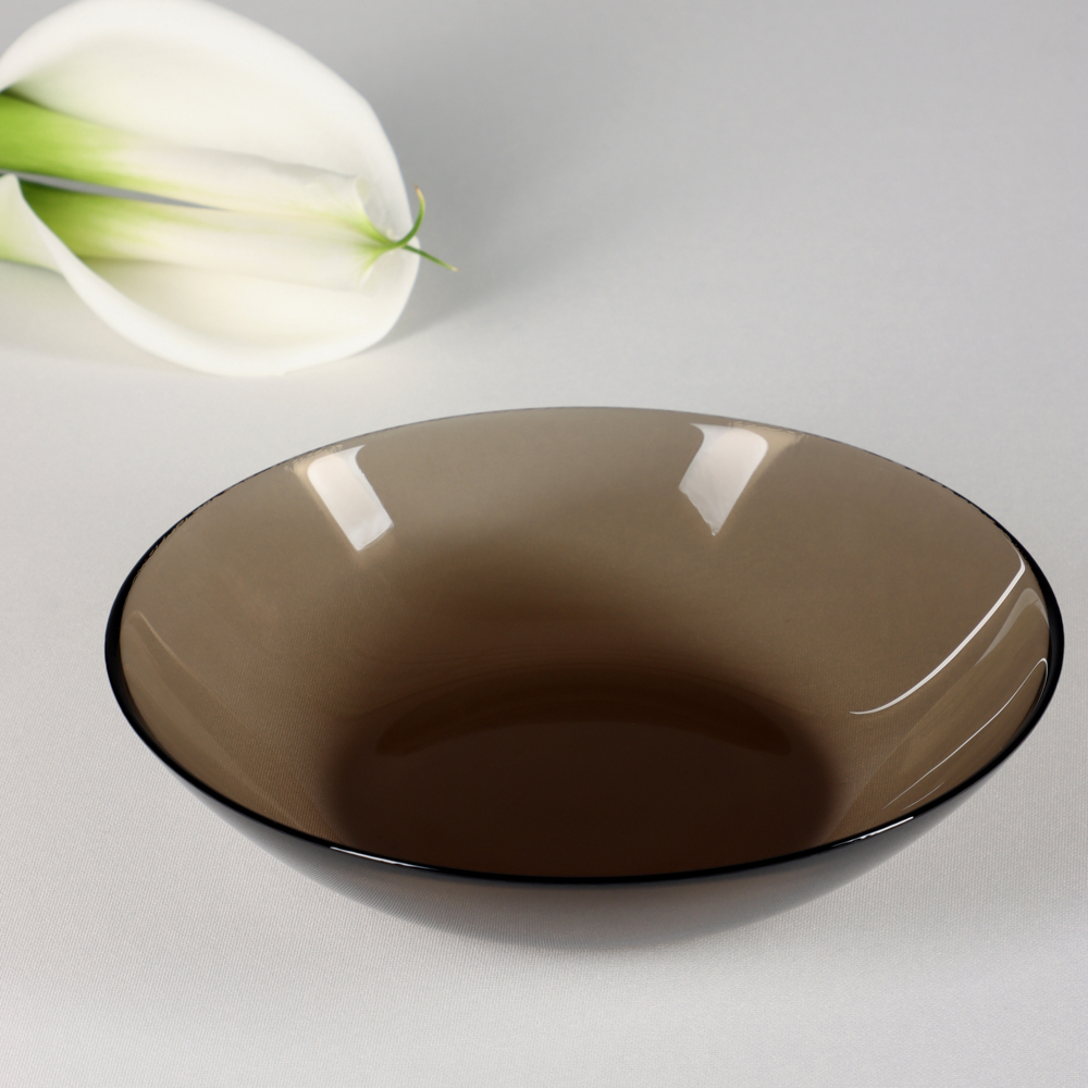 Luminarc Эклипс Амбьянте Тарелка глубокая 20,8 см, дымчатое стекло, арт.№ 877-452