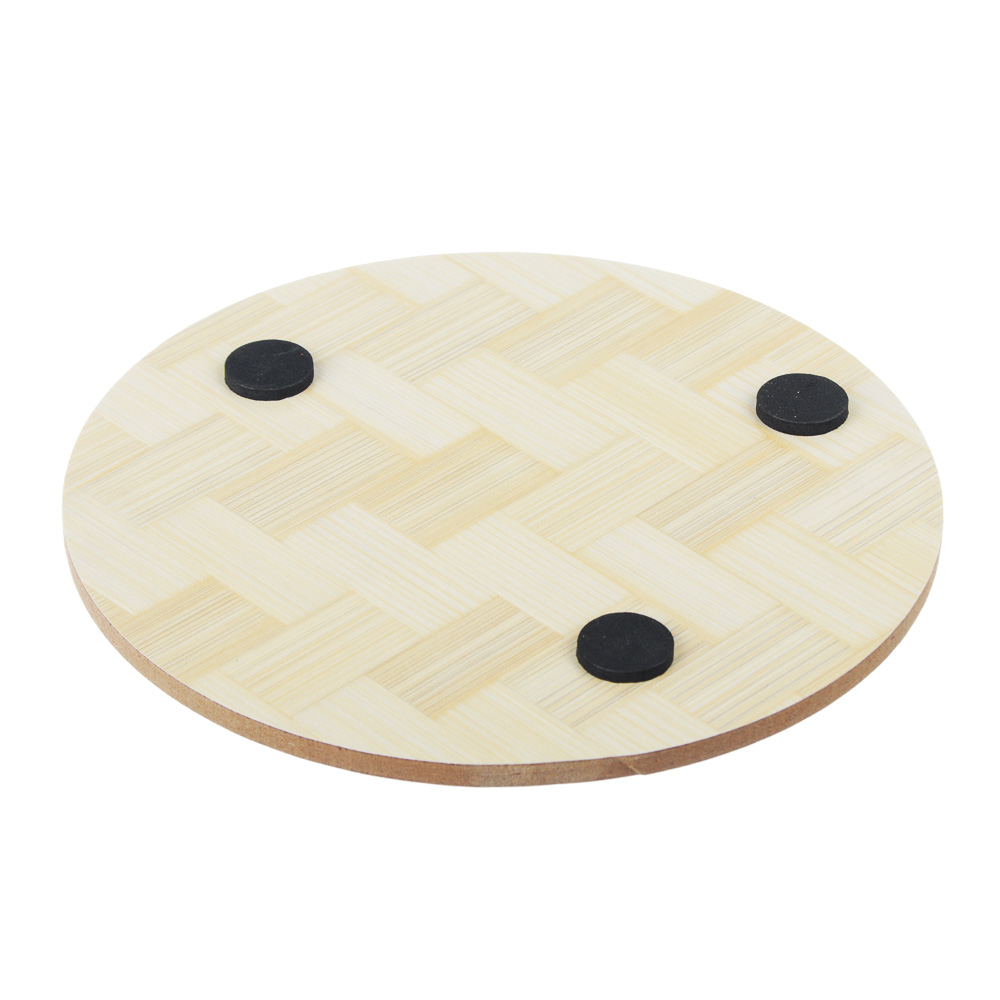 Подставка под горячее, d14см, 6 дизайнов, бамбук, арт.№ 888-021