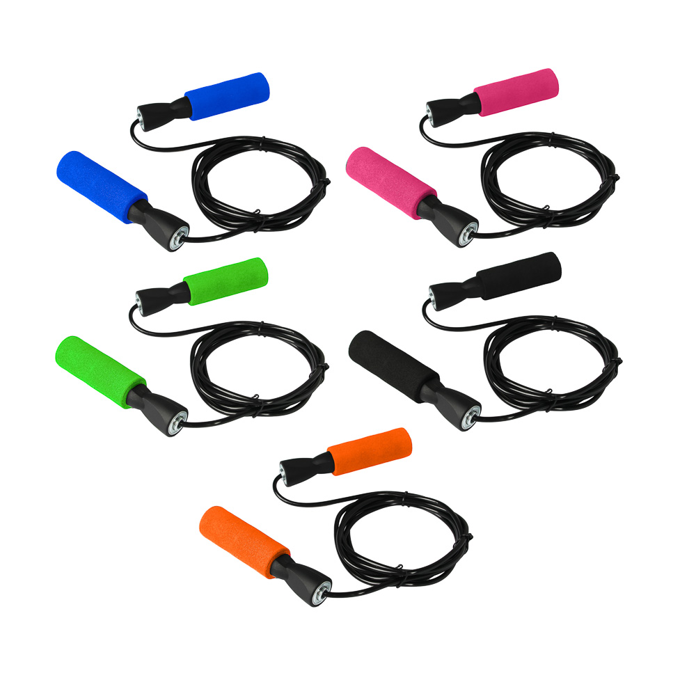 SILAPRO Скакалка 0,4см x 2,8м, рукоять 13см, ПВХ, ПП, EVA, 5 цветов, арт.№ 190-014