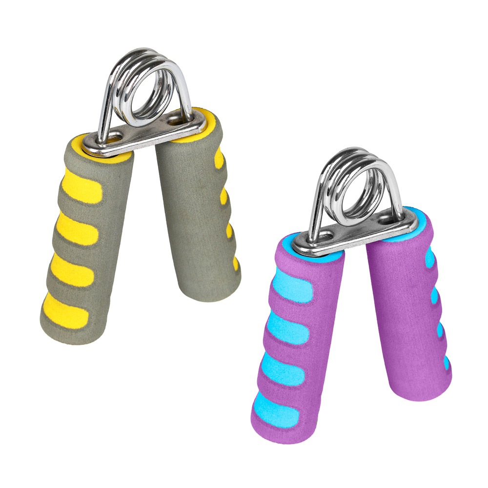 SILAPRO Эспандер кистевой 12x9,5см, металл, ПП, поролон, 2 цвета, арт.№ 197-052