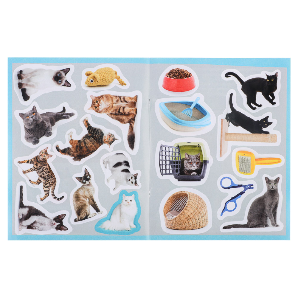 УИД Книга с наклейками "Мой питомец", бумага, 20,5х26см, 20 стр., 3 дизайна, арт.№ 857-160