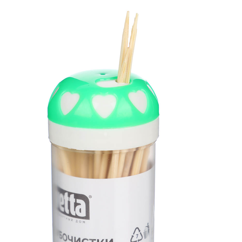 Зубочистки тм VETTA, бамбук, пластиковая упаковка, 100шт, арт.№ 437-241